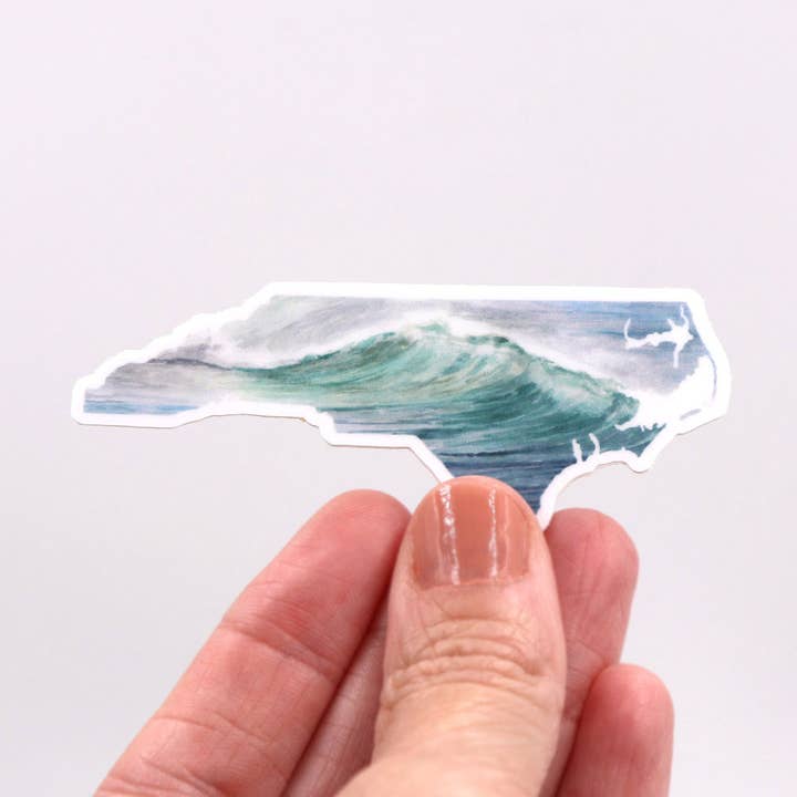 North Carolina Outer Banks Coastal sticker (mini) for wholesale by Rachel Alvarez Art