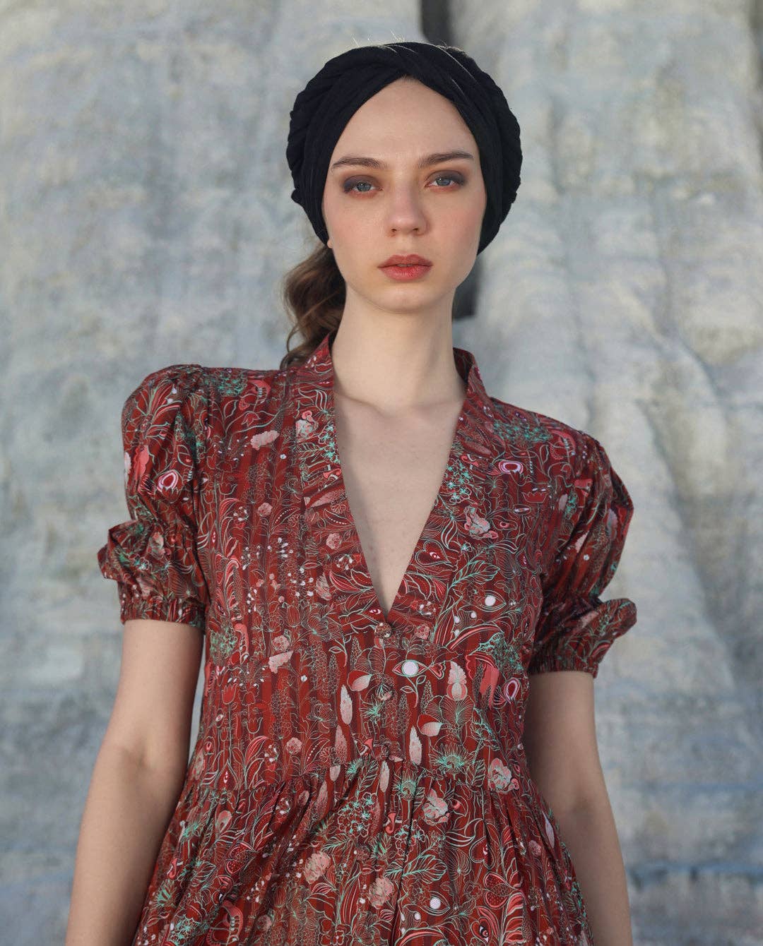 Multi Mocha eye midi dress for wholesale on Faire5