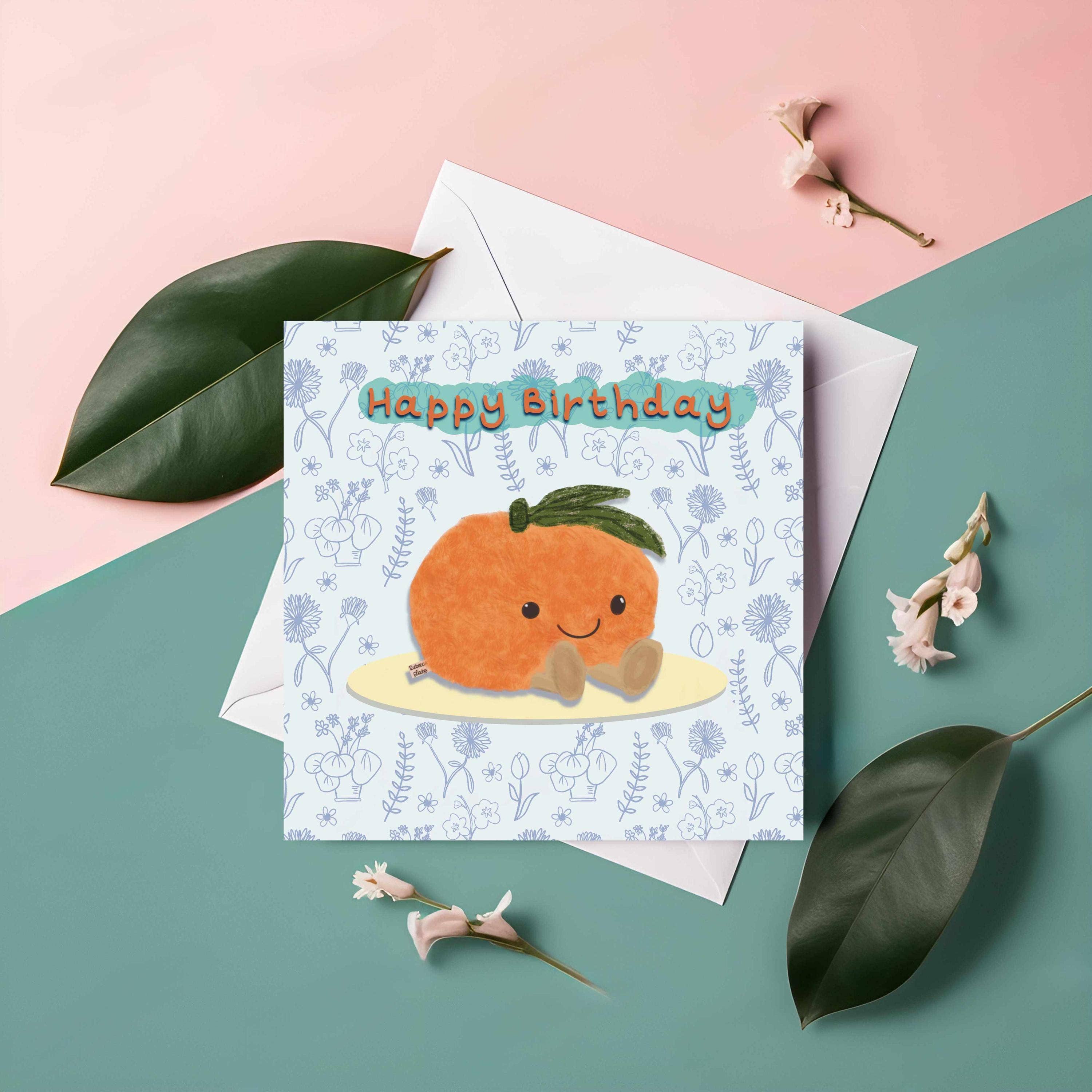 Rebecca Gladys – wholesale Birthday card – Clementine Birthday Card - Blank Inside Greeting Card0