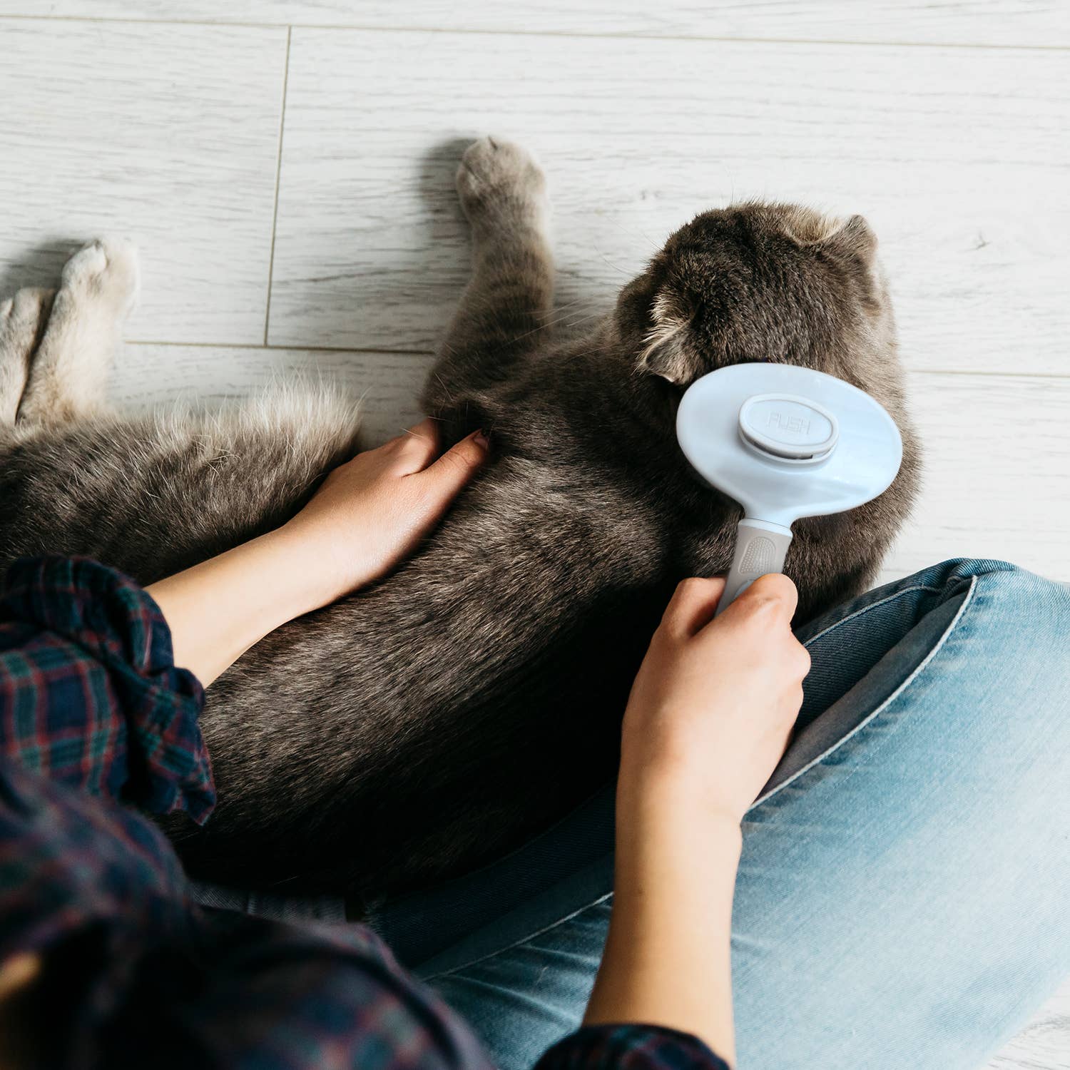 Precious Tails - Vente Brosse – chat et chien - Ocean Plastic par PT Self-Cleaning Pin Slicker Brush3