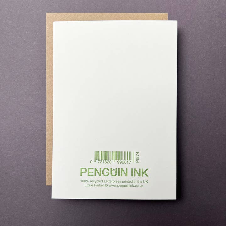 Penguin Ink - Wholesale Birthday card - Flower press Birthday Card | Letterpress Birthday Day Card3