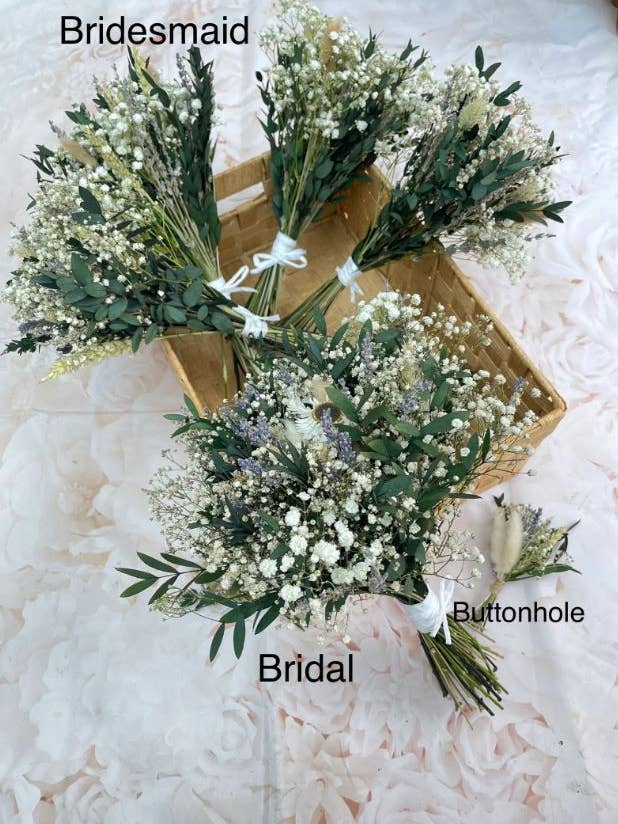 BOHO Wedding Flowers Dried Flower Wedding Bouquet Bridal Bouquet Gypsophila Bouquet Bridesmaid Babys Breath Bridal Bouquet Wildflowers for wholesale by DemiVi Style