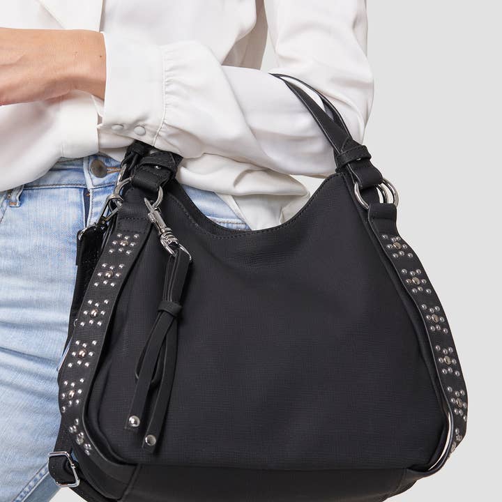 HJS - Vente Sac porté épaule – femme - Sac à main « BAKERSFIELD » avec 3 compartiments principaux2