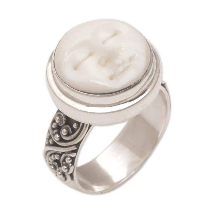NOVICA Serene Repose Sterling silver cocktail ring for wholesale by NOVICA