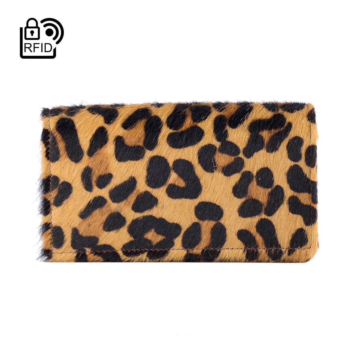 Arrigo - Wholesale Wallet - Women's - Leather Ladies Wallet RFID Black Leather Animal Print Fur5