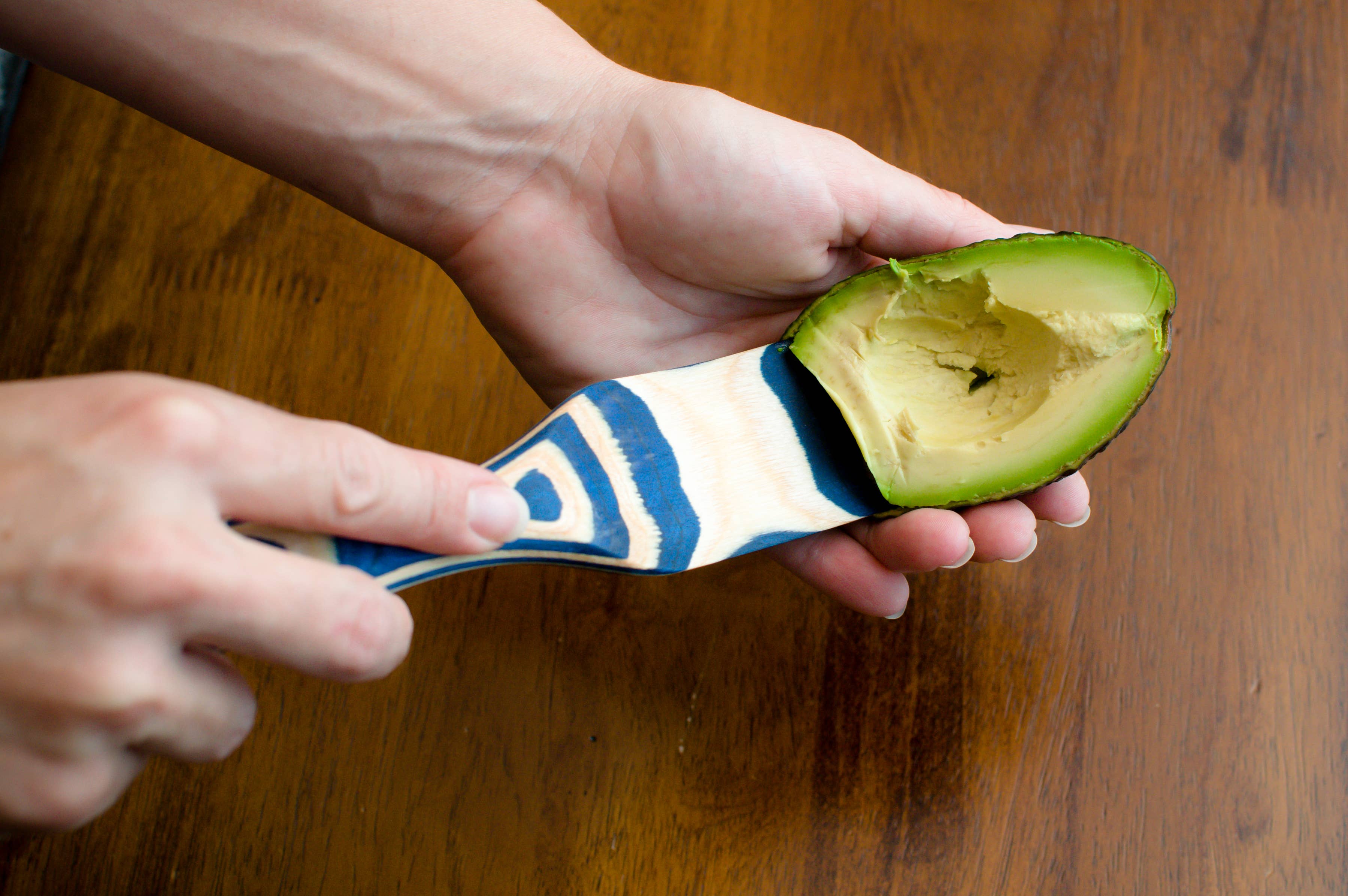 Island Bamboo - Wholesale Spatula/Turner - 9" Blue Pakka Spurtle2