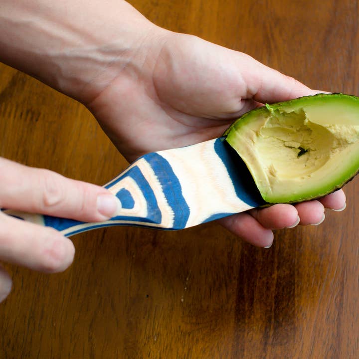 Island Bamboo - Wholesale Spatula/Turner - 9" Blue Pakka Spurtle2