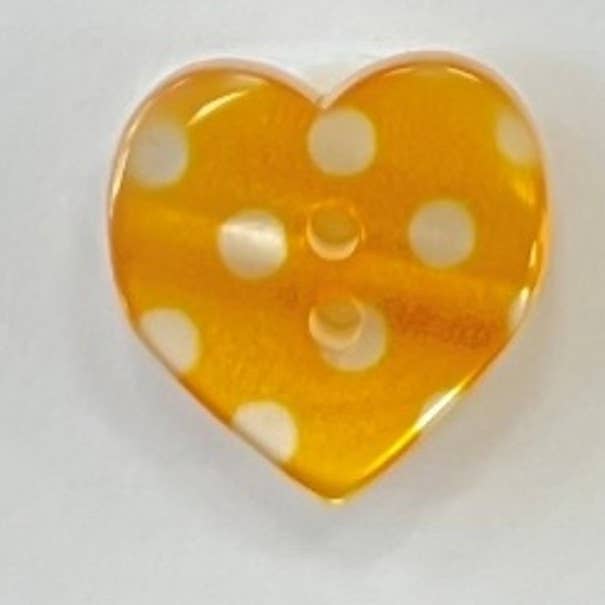 NEMARK - Wholesale Sewing Button/Snap - HEART-SHAPED BUTTON WITH POLKA DOT PRINT5