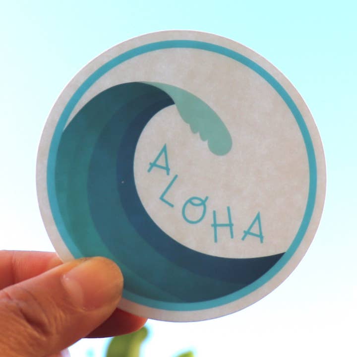 Aloha Wave Sticker for wholesale by Design Jord