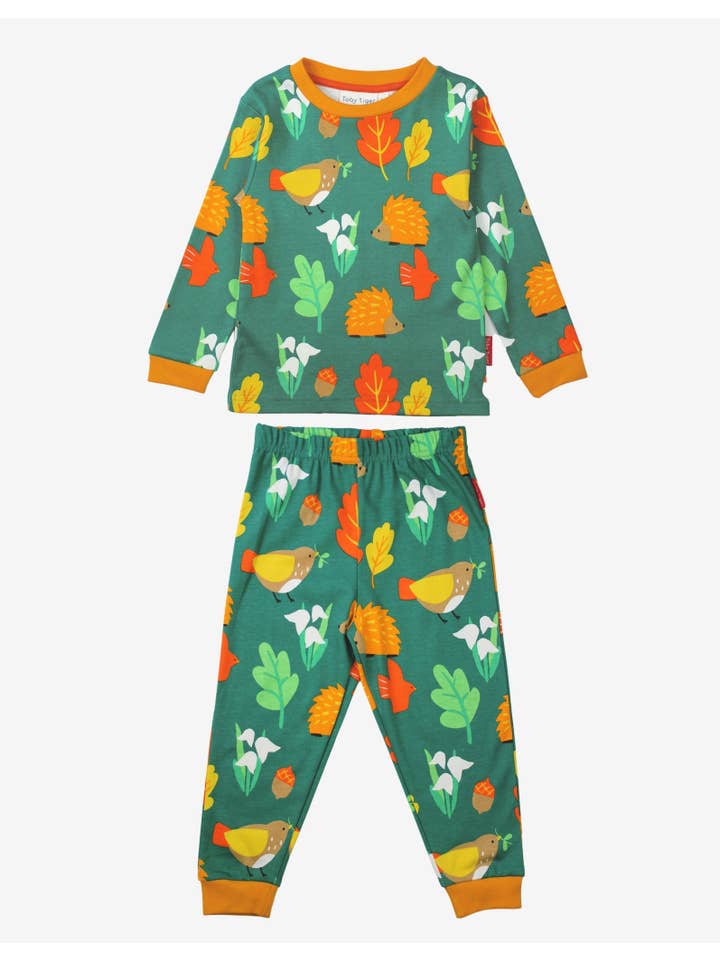 Toby Tiger - Wholesale Sleepwear Set - Kids - Organic Autumn Print Pyjamas1