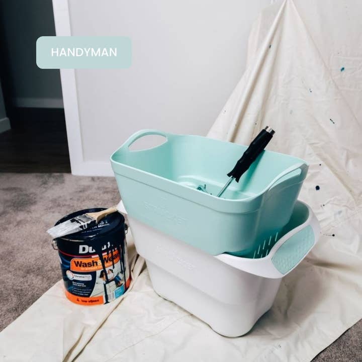 Strucket - Wholesale Laundry Basket - Strucket 19L (5 Gallon) Strainer Bucket – 6 Pack Aqua9