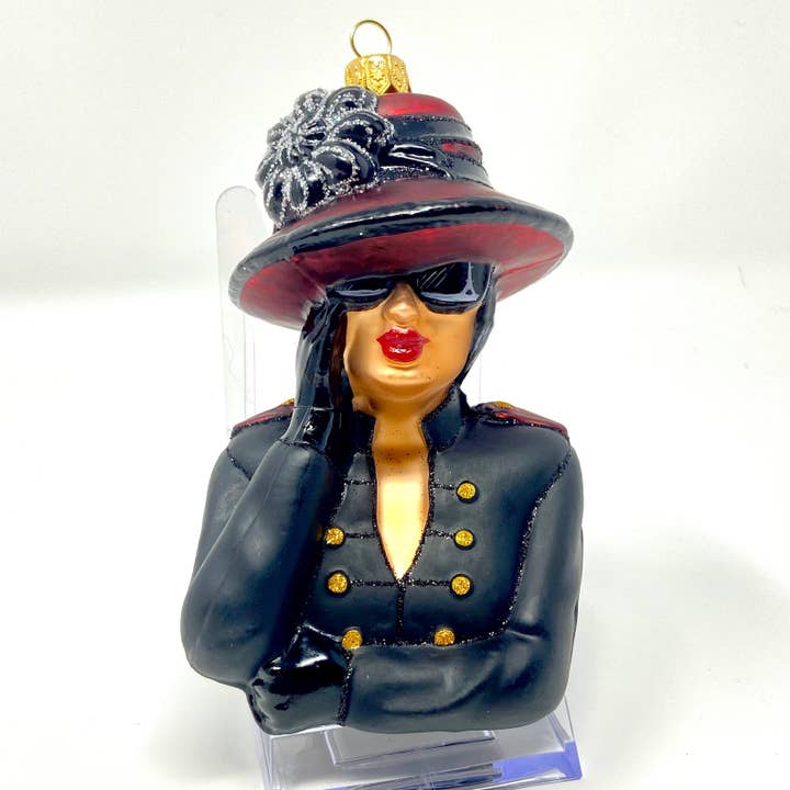 Kenzies of London - Wholesale Ornament - Fashion Icon (BK) Holiday Polish Glass Christmas Ornament