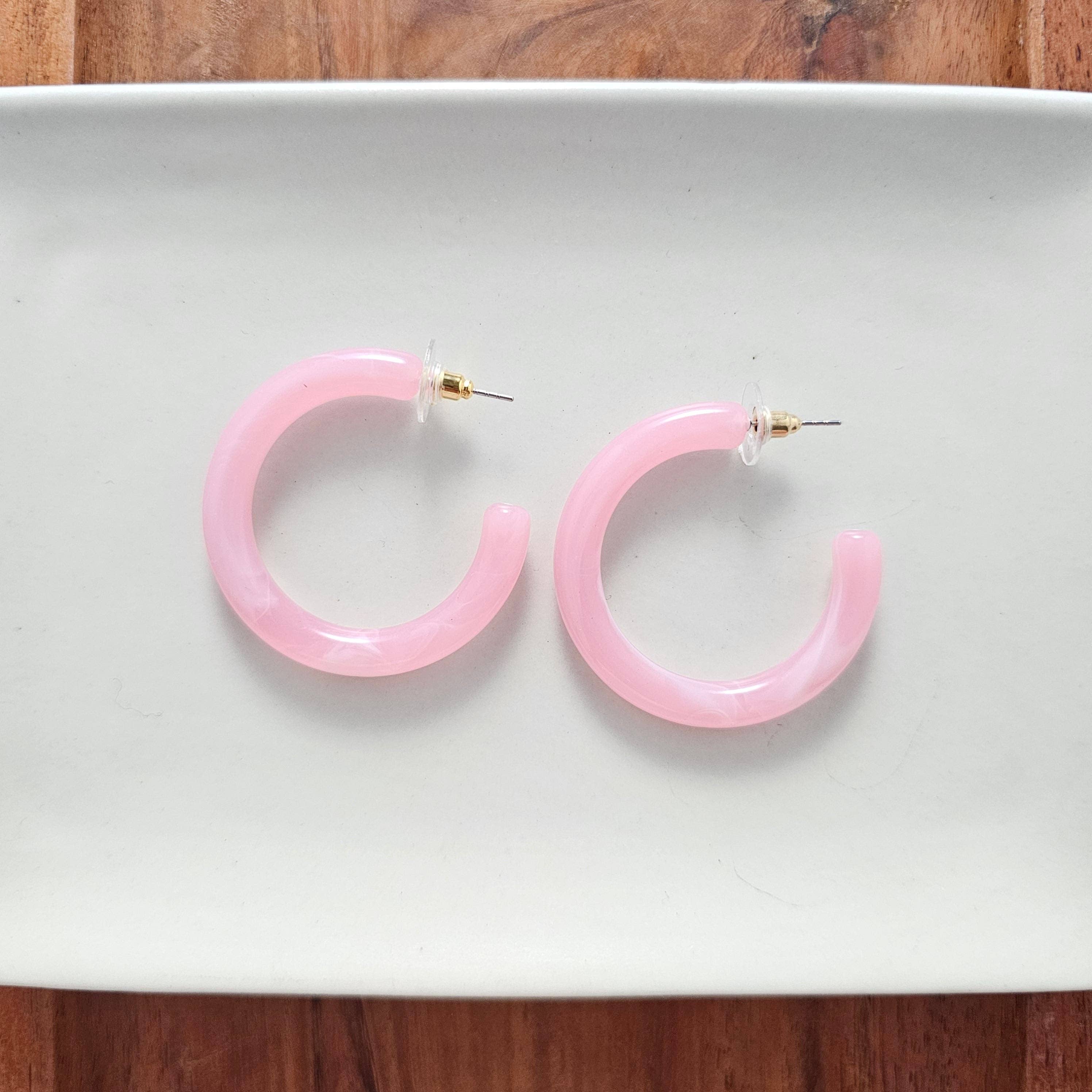 Spiffy & Splendid - Wholesale Hoop Earrings - Josie Hoops - Pink // Jewelry, Earrings, Gift