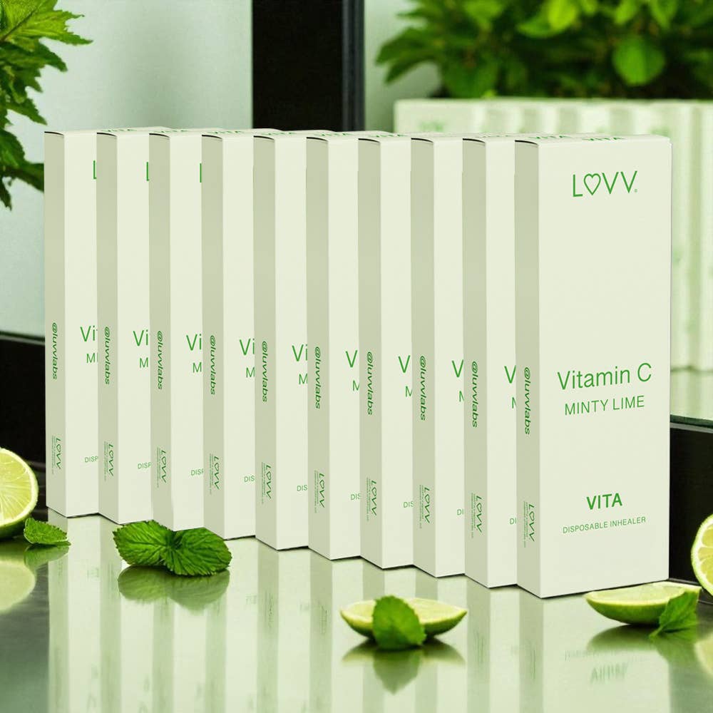 LUVV Labs - Wholesale Oral Supplement/Vitamin - 10 LUVV VITA Vitamin C Infused Minty Lime Flavored Inhealers6