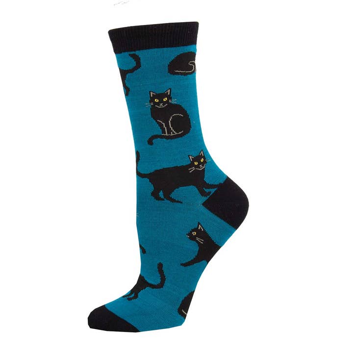 MUJER BAMBOO BLACK CAT 6p pour la vente par Socksmith Europe