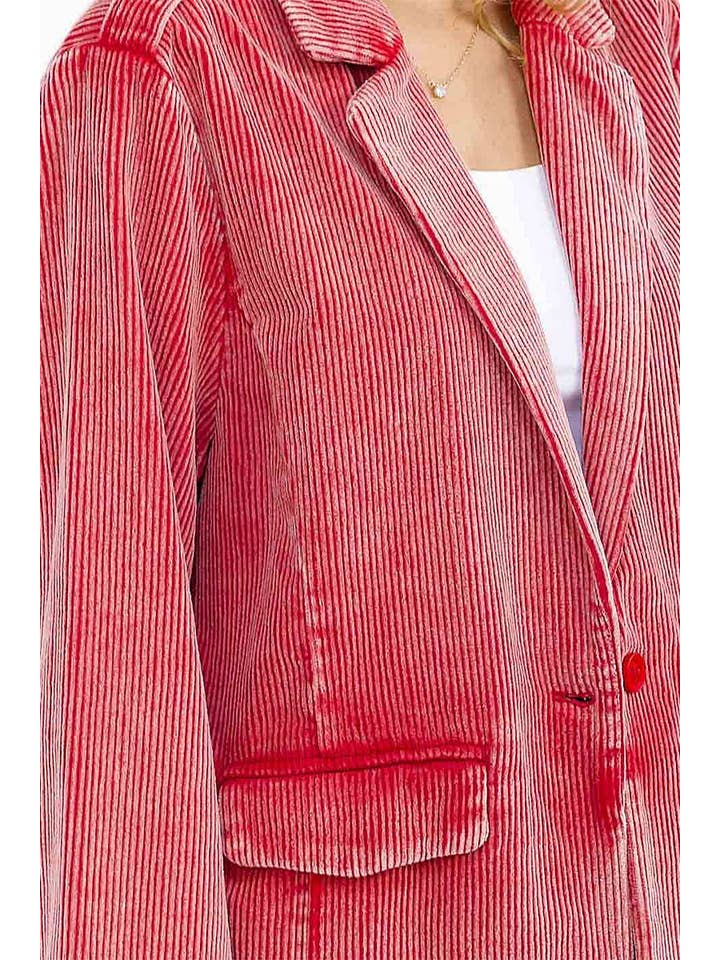 ROUSSEAU – wholesale Blazer – Women's – WASHED CORDUROY FRONT POCEKTS BLAZER7