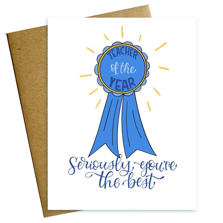 Teacher of the Year Card for wholesale by Maggie Moore Studio