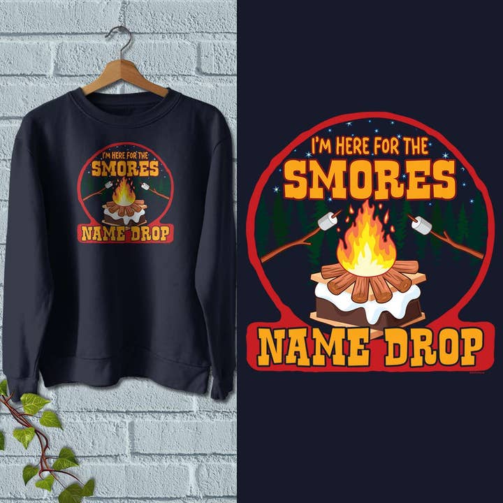 RetroPlanet - Vente Sweat-shirt à imprimés – unisexe - Chandail unisexe Here For The Smores Name Drop pour adulte S-2X