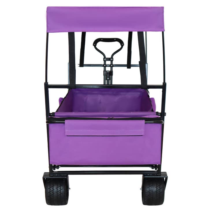 39F Inc. - Wholesale Shopping Cart - 480lbs Foldable Wagon with Canopy & All-Terrain Wheels6