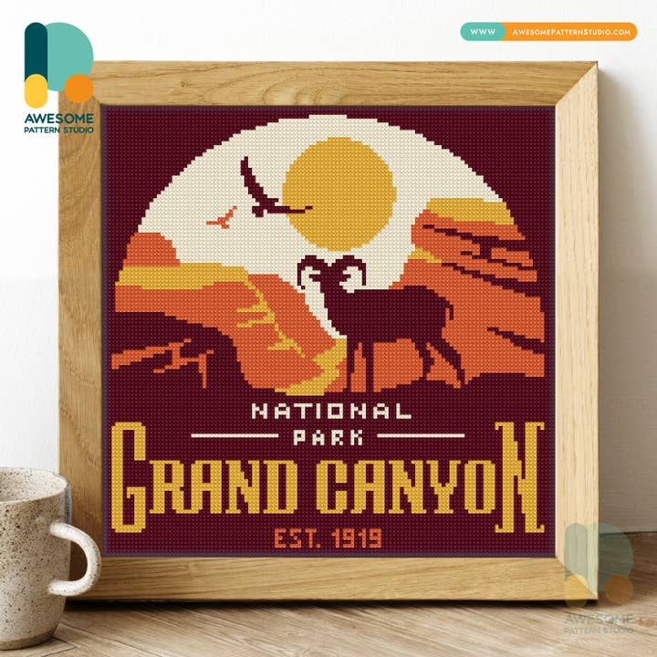 Grand Canyon National Park, Diamond Painting Kit - 120x120 for wholesale by Awesome Pattern Studio