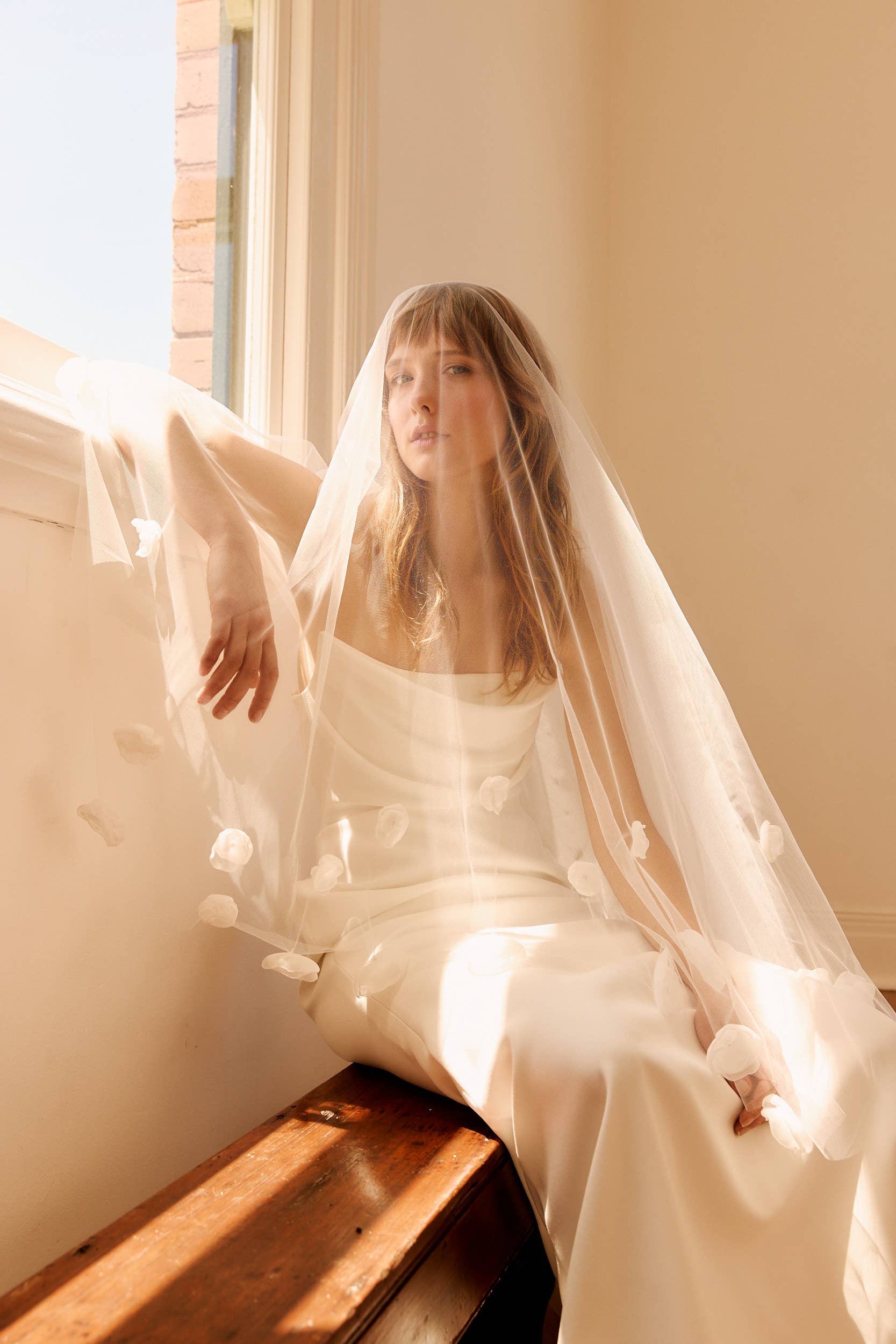 Dove Grey Accessories - Wholesale Veil - Women's - Jolene 3D Organza Floral Veil7