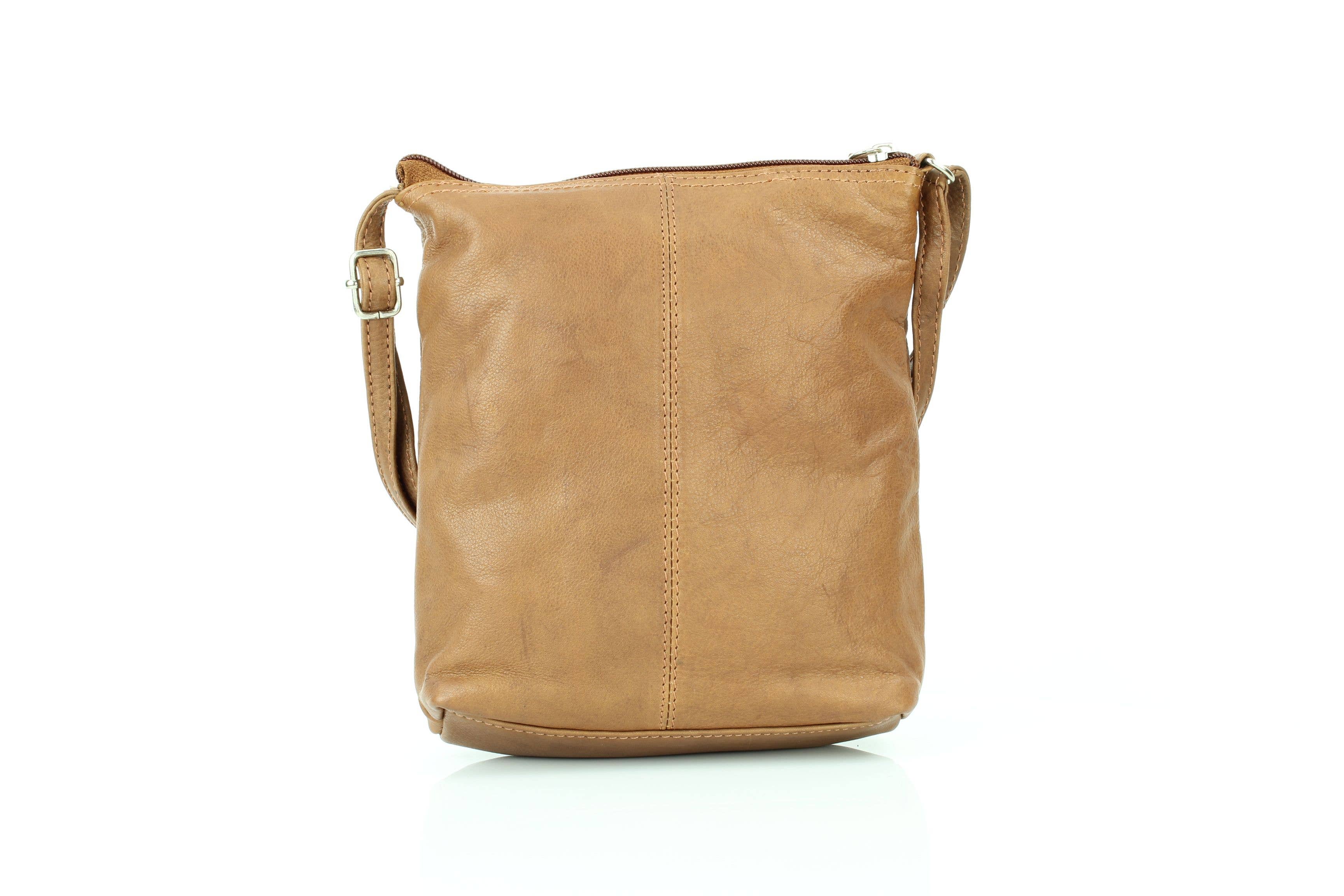 Leather Impressions Inc – wholesale Axelväska - Dam – Anchorage Slim Läder Crossbody | Dubbel Dragkedjedetalj RB 15618