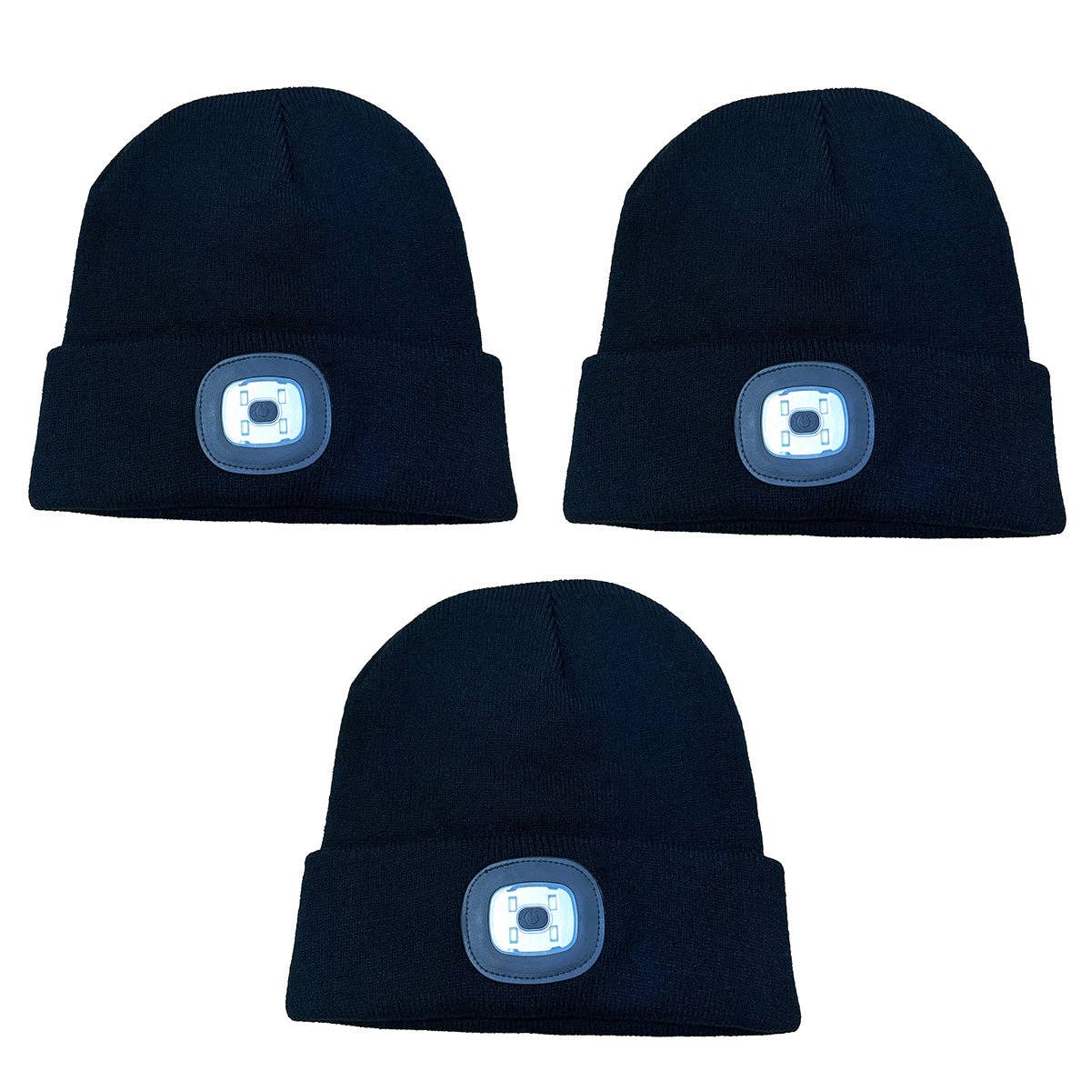 Novelty Brands - Wholesale Retailer Display - Accessories - Roughneck LED Light Beanie Hat Assortment- 6/Display18