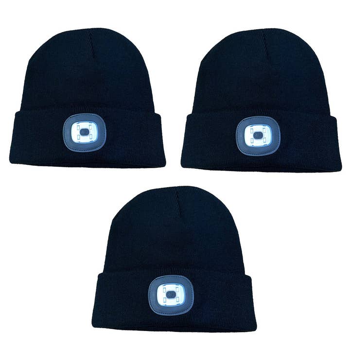 Novelty Brands - Wholesale Retailer Display - Accessories - Roughneck LED Light Beanie Hat Assortment- 6/Display18