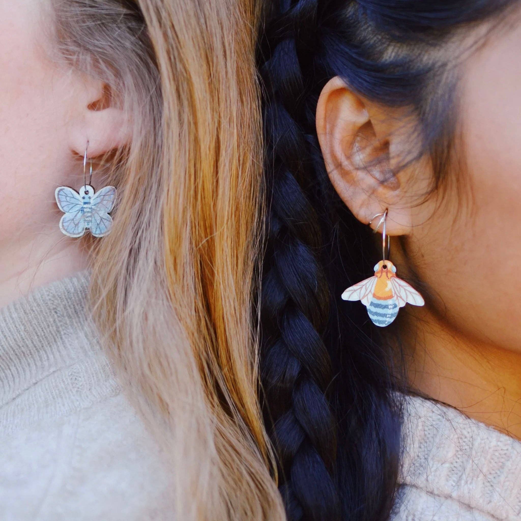 Pixie Nut & Co. - Wholesale Dangle Earrings - Blue Banded Australian Bee Earrings3