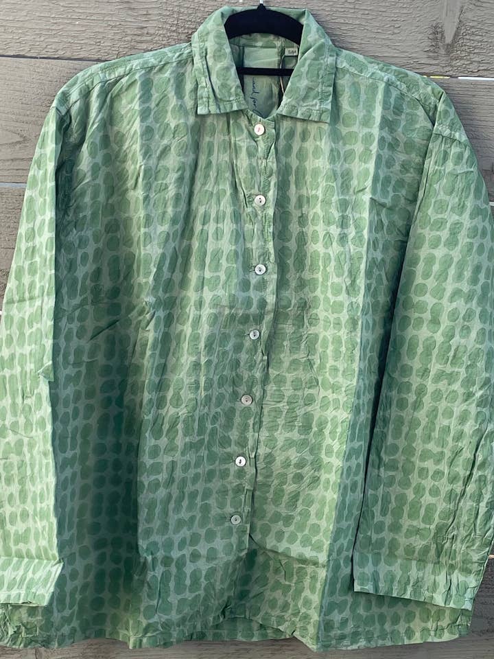 Camisa Boyfriend Relajada Estampado Desordenado - Sobredye Berro para venta al por mayor de and for Good