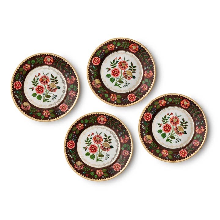 Gracie Porcelain Dessert Plate Set for wholesale by Rifle Paper Co.