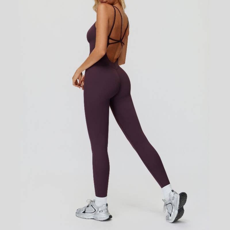 WONDERXFANS – wholesale Unitard – Women′s – Slimming jumpsuit with cutout back0