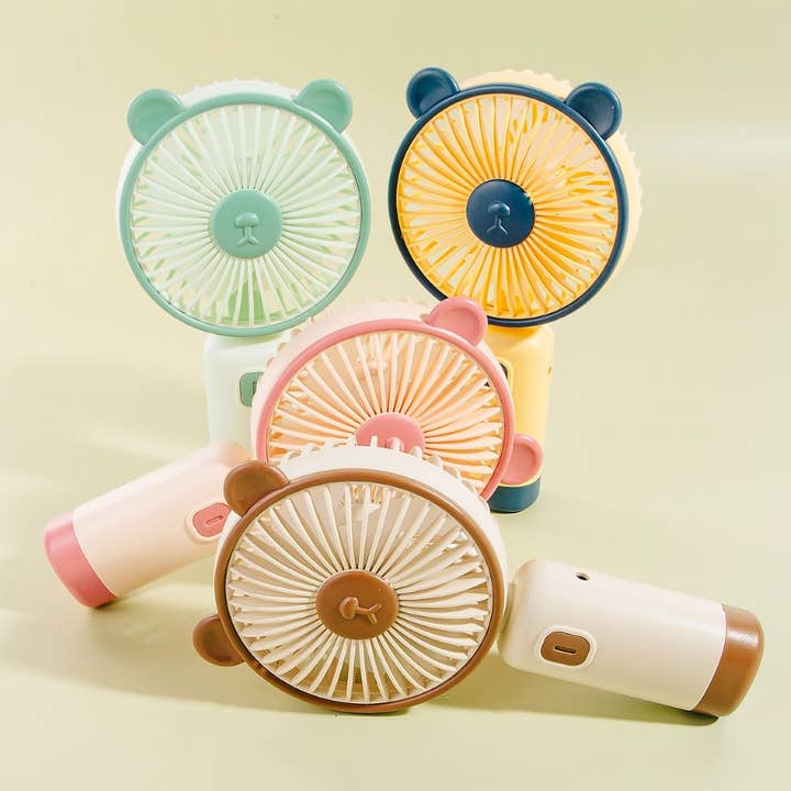 Ventoinha de Mão USB de Secretária com Orelhas de Urso por atacado de Collections by Fame Accessories