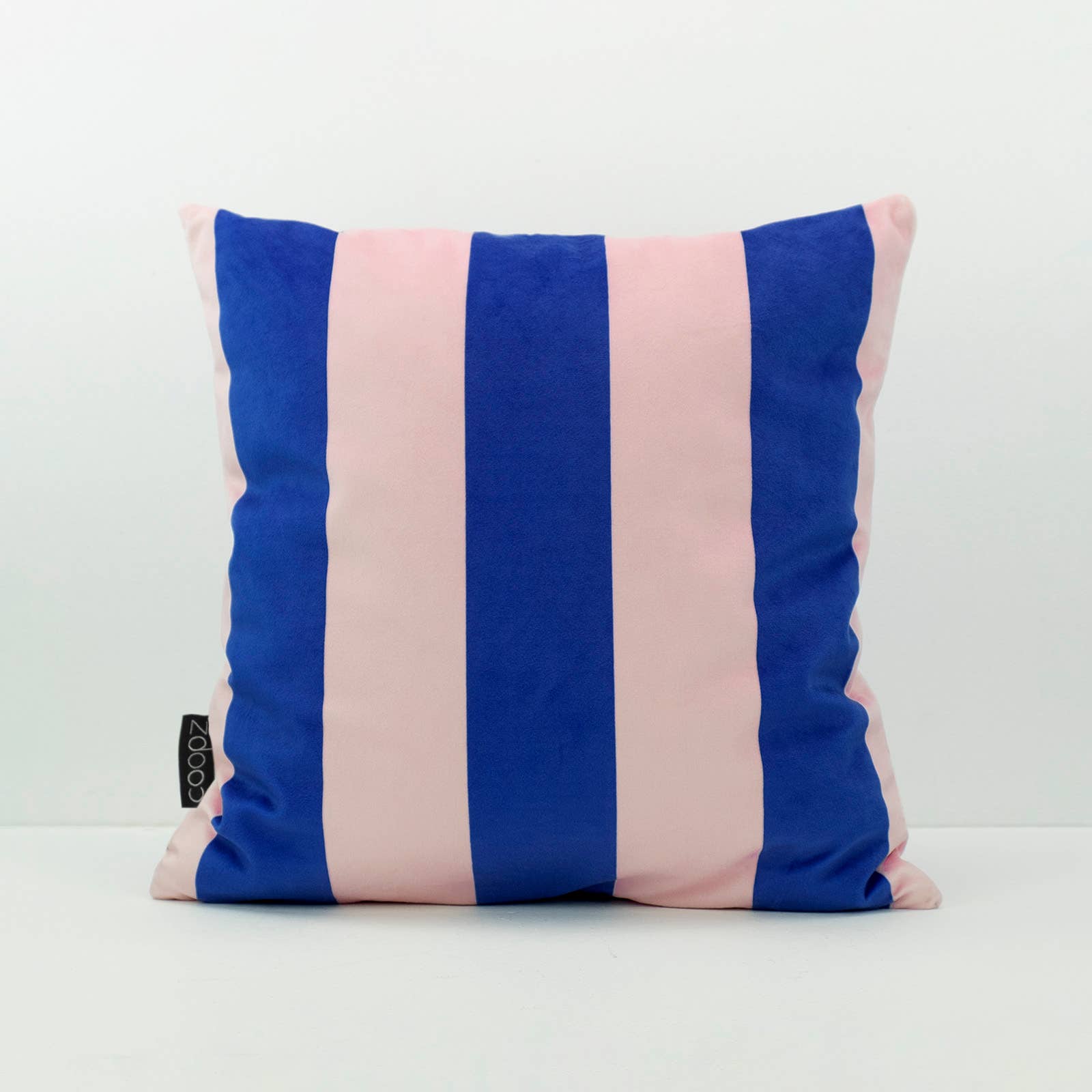 coopz - Wholesale Throw/Decorative Pillow - Stripe Velvet Cushion Cover Blue-Pink 21