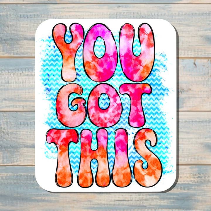 Du fixar det här Groovy, Die Cut Klistermärke, Grafisk Konst Vinyl, Inspirerande, Boho Roligt | Klistermärke eller Magnet för wholesale av Handmade by Marlayna