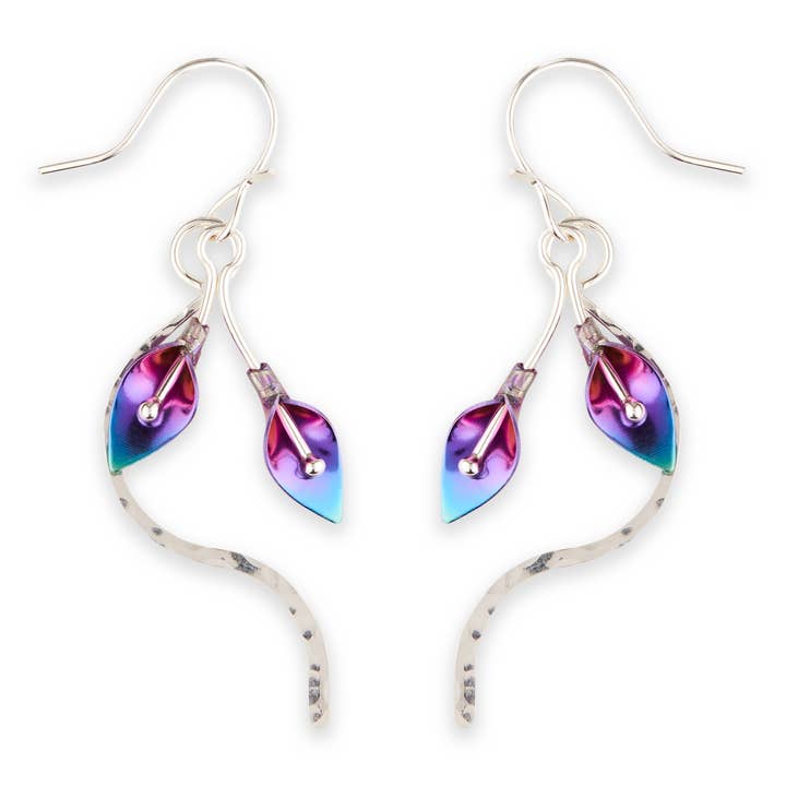 Mark Steel Jewelry - Wholesale Dangle Earrings - Calla Lily Stem Dangle Earring 2