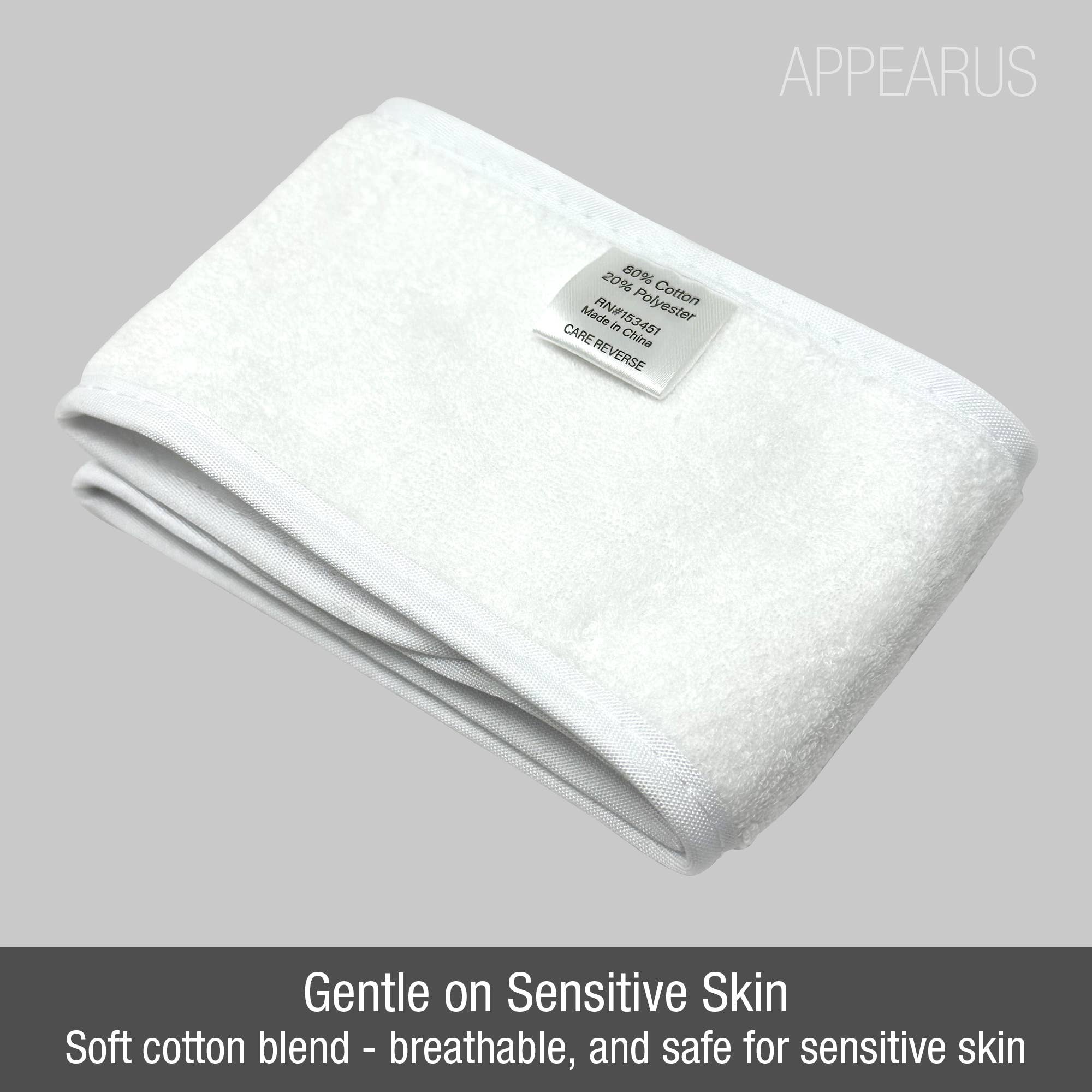 Appearus Products Corp. - Wholesale Spa Headband - Case of 360: Cotton Terry Spa Headband, Soft Velcro, White4