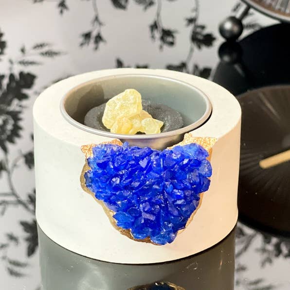 Planters Made in the USA – wholesale Incense holder – Charcoal Incense Burner Copal Resin Brass and Crystal Geode3