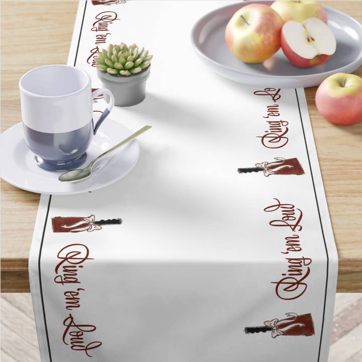Hey Y'all Party - Wholesale Disposable Table Cover/Runner - Maroon Mississippi Cowbell Paper Table Runner Roll1