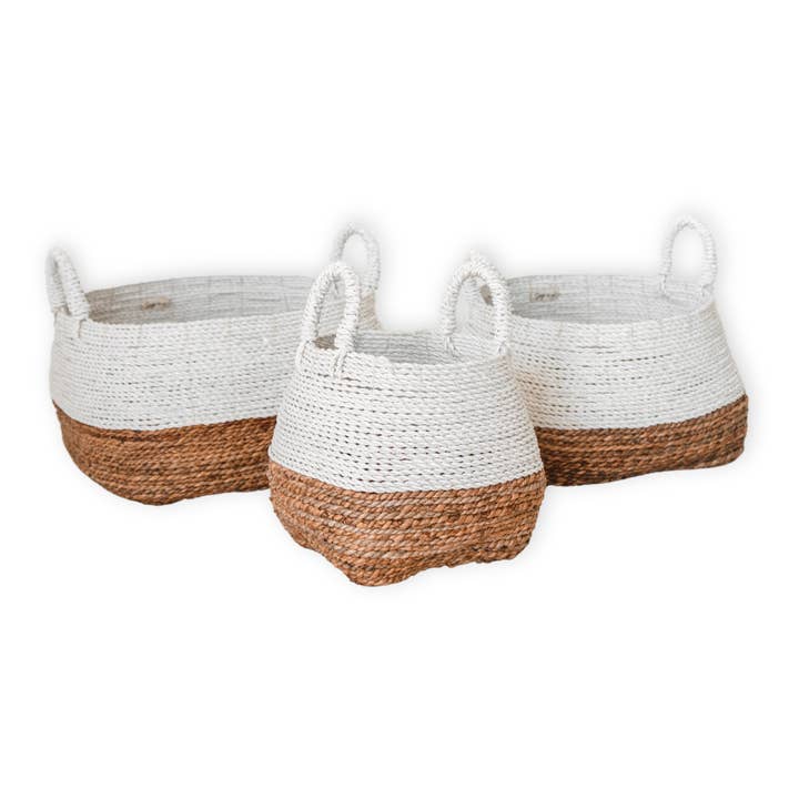 Soeji - Wholesale Basket - Woven Storage Basket White – Boho Decora Basket MAJALENGKA6