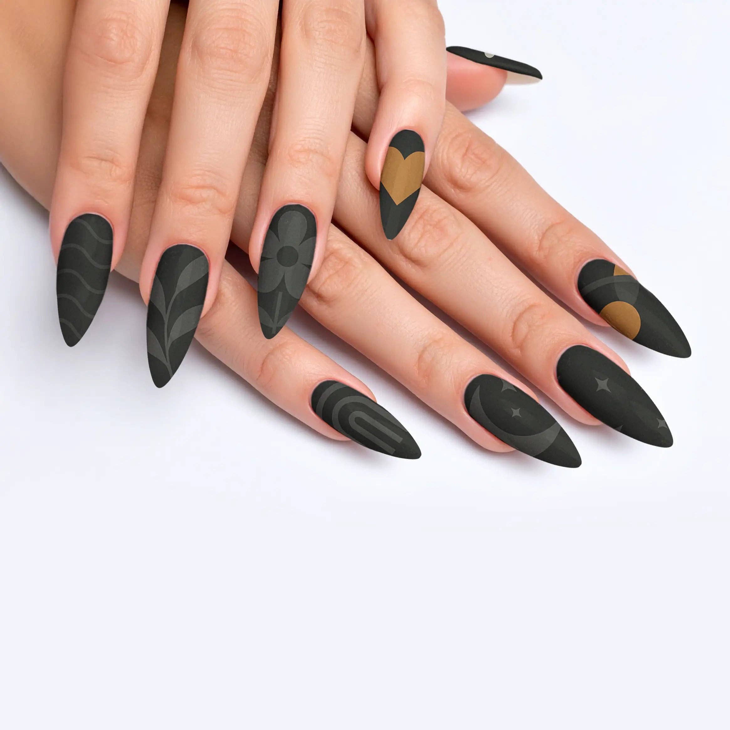 FYNE BODY - Wholesale Press-on/fake nails - Midnight Sunbeam Black Summer Press-On Nails53