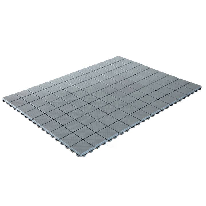 Quickway Imports – wholesale Outdoor ornament/decor – Gray Interlocking Garden Path Tiles Floor Paver, Pack of 52