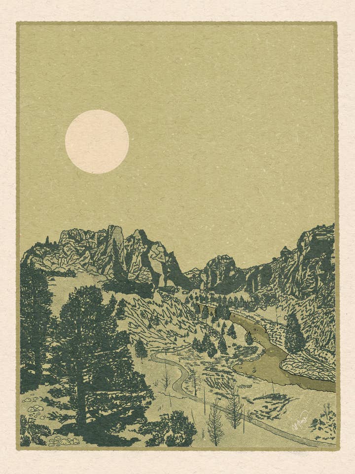 Ancré à Smith Rock (vert) pour la vente par Sunrise Via Lola