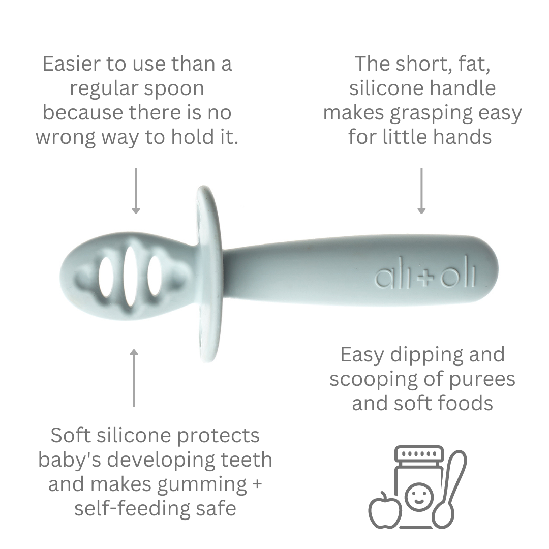 Ali+Oli - Wholesale Flatware Set - Kids & Baby - Ali+Oli (3-pc) Multi Stage Spoon Set for Baby (Blue) 6m+2