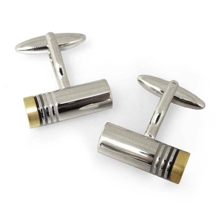 Shiny Gold and Black Rhodium Finish Cufflinks for wholesale by Sophos