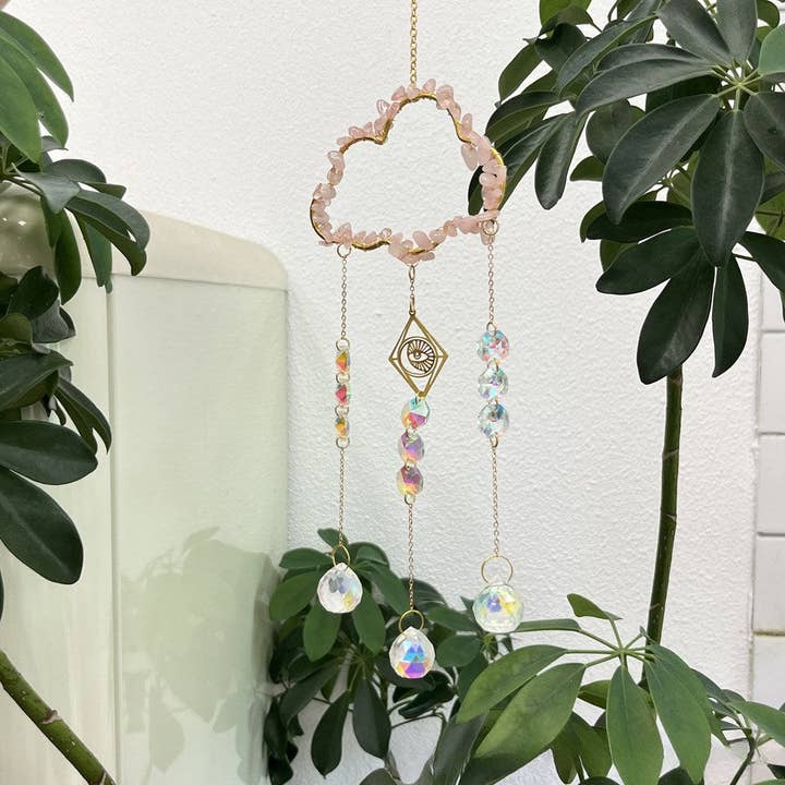 Dipped Shop - Wholesale Suncatcher - Cloud Stone Cross Crystal Home Hangings DP25A9196