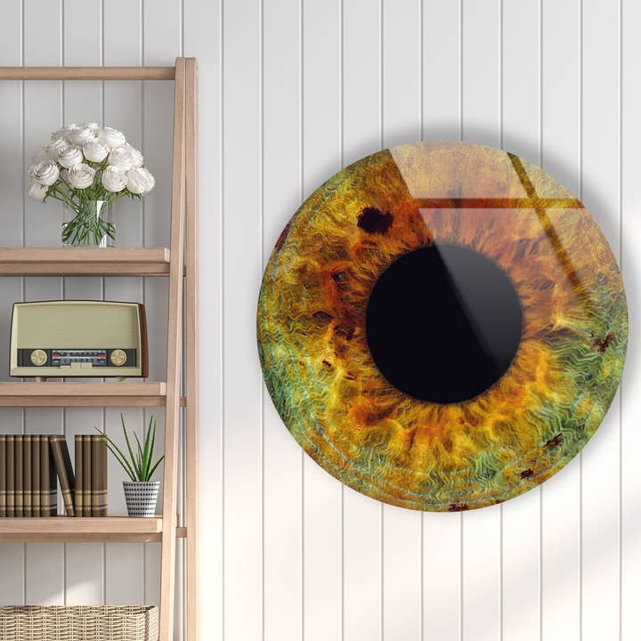MyPhotostation - Vendita all'ingrosso Decorazione da parete 3D - Arte da parete in vetro temperato Eye Round1