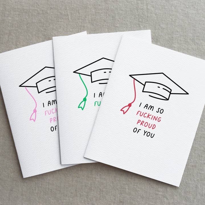 Blue Thistle - Vente Carte de remise de diplôme - Carte de remise de diplôme humoristique, Proud of You, carte pour les diplômés 20222