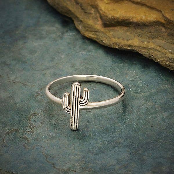 Nina Designs - Wholesale Band/Stacked Ring - Sterling Silver Cactus Ring