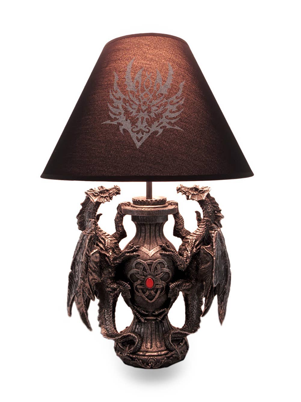 Zeckos - Wholesale Accent/Desk Lamp - Gothic Guardians of Light Medieval Dragons Table Lamp